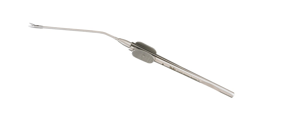 Micro Pencil Scissors 7-1/2 Angled Shaft 4Mm Blade