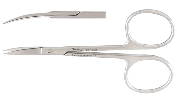 Iris Scissors 3-3/8 Curved 1In Blades Delicate