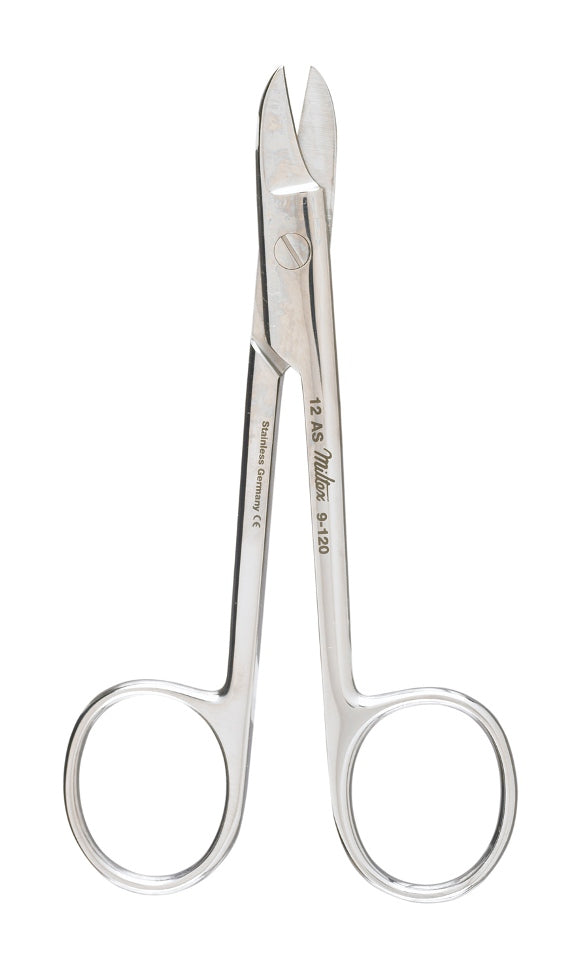 Wire Cutting Scissors 4-3/4 Str One Serr Blade
