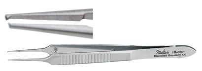 Mcpherson Corneal Forceps 3-1/2-Straight-1X2 Teeth