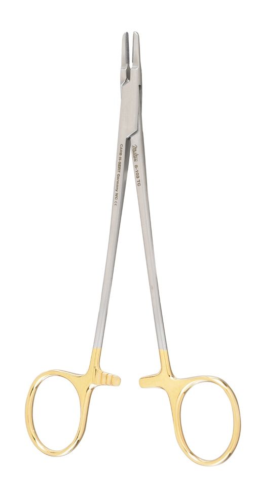 Ryder Needle Holder- 10-1/4- Tc- Serrated Jaws