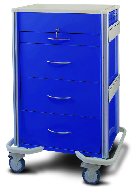 MPD Easy Push Aluminum 4 Drawer Anesthesia Cart