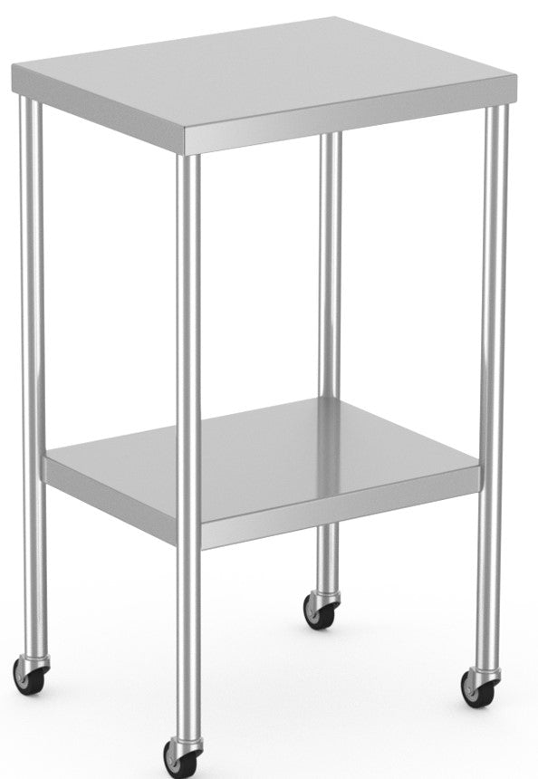 Instrument Table with undershelf and 3" Casters