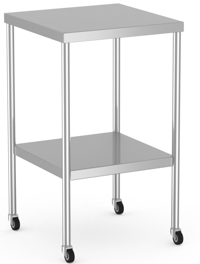 Instrument Table with undershelf and 3" Casters