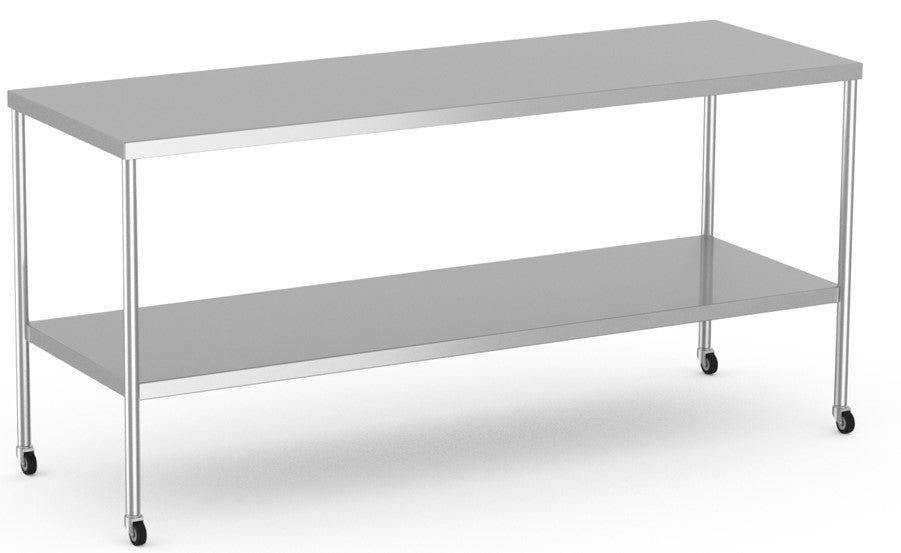 Instrument Table with undershelf and 3" Casters
