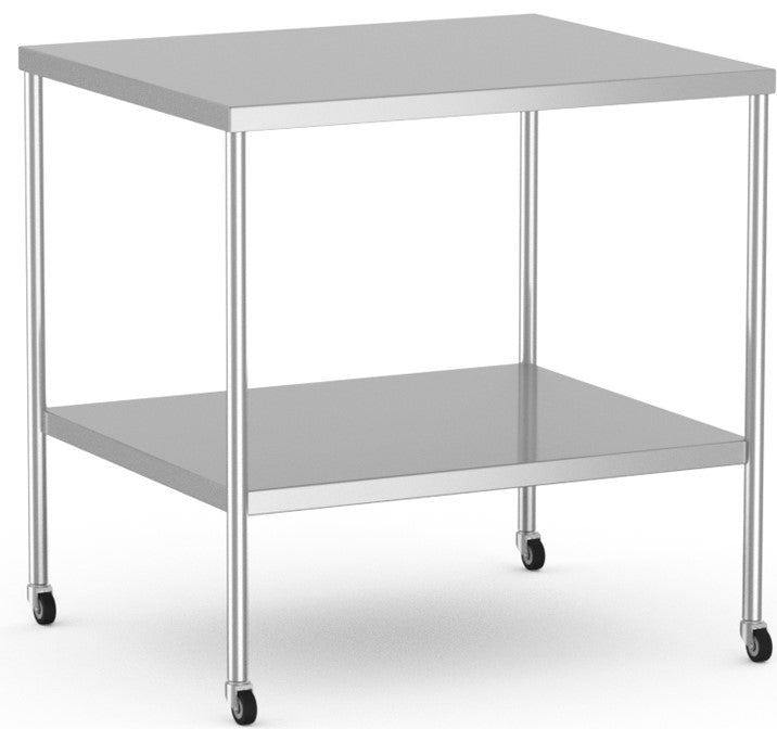 Instrument Table with undershelf and 3" Casters