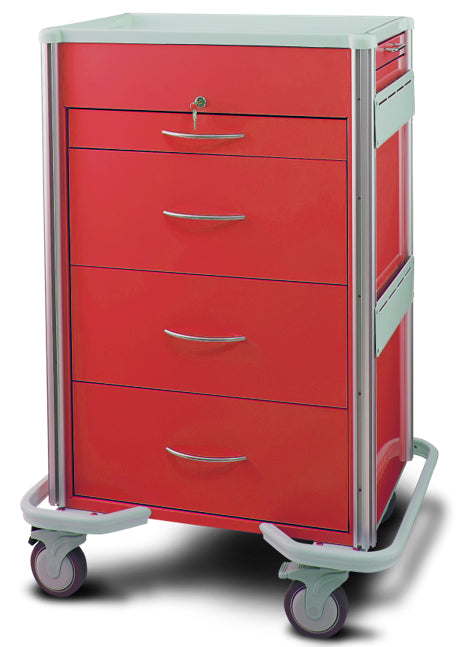 MPD Easy Push Aluminum 4 Drawer Emergency Crash Cart