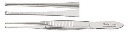 Iris Tissue Fcps 4 Str 1X2 Teeth0.8Mm Wide Tips