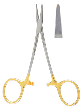 Par Needle Holder 4-5/8 TcDelicate Serrated Jaws