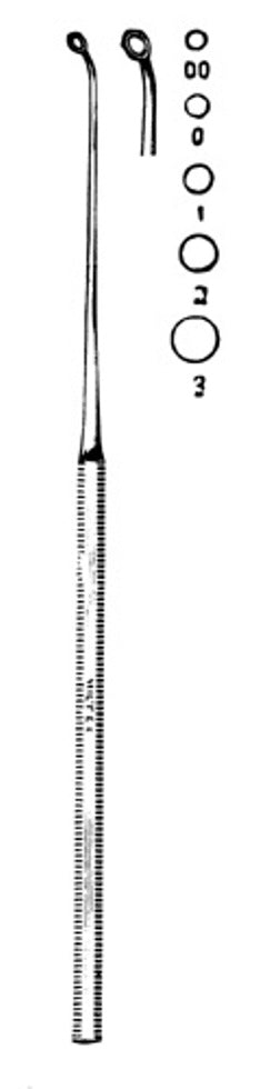 Miltex Buck Ear Curette 6-3/4, Angled, Blunt, Size 1