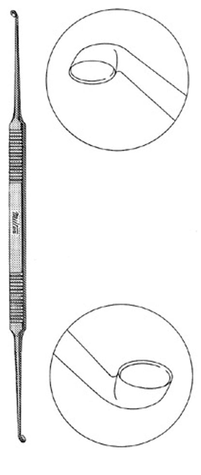 Miltex House Curette 6, Strong Angle, Oval Cups