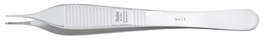 Adson Tissue Forceps 4-3/4DelCross Serrated Tips