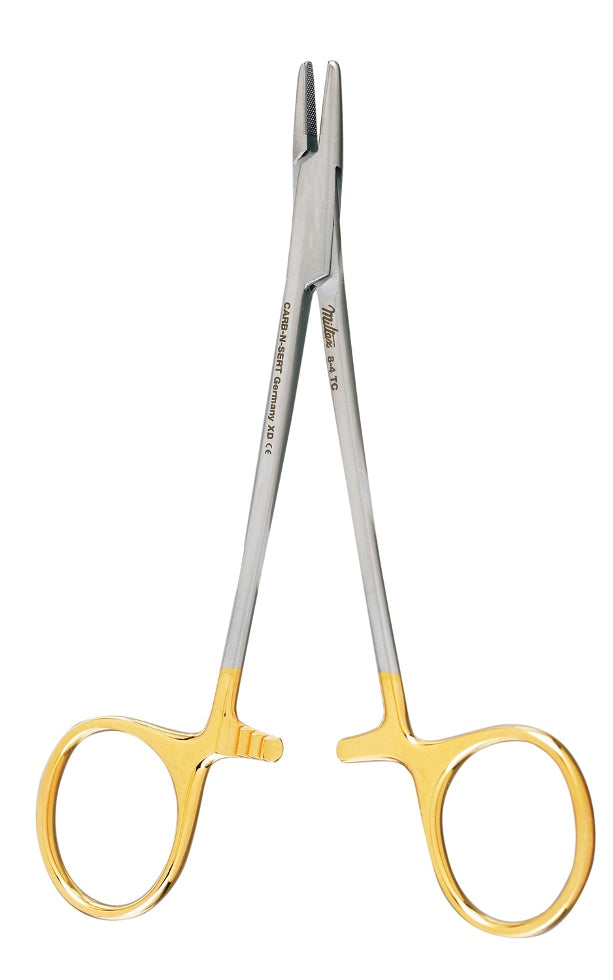 Derf Needle Holder 4-3/4 Tc Serrated Jaws