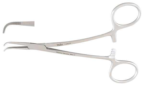 Miltex Mixter Forceps,Lee Modified,5-1/4,Cvd Jaws,Ang Shanks