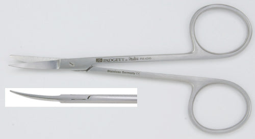 Miltex Iris Scissors 4-1/2, Curved, Sharp/Blunt