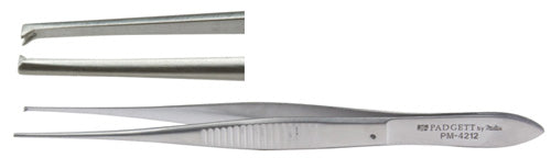 Iris Forceps 3-7/8 0.8Mm Wide Straight 1X2 Teeth