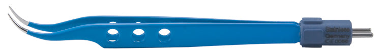 Jeweler Bipolar Forceps 4-3/8 0.5Mm Tip Curved