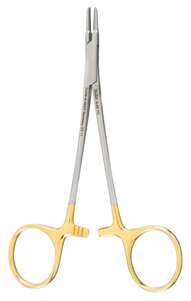 Miltex Ryder-Type Needle Holder, 4-7/8, Tc, Serrated Jaws