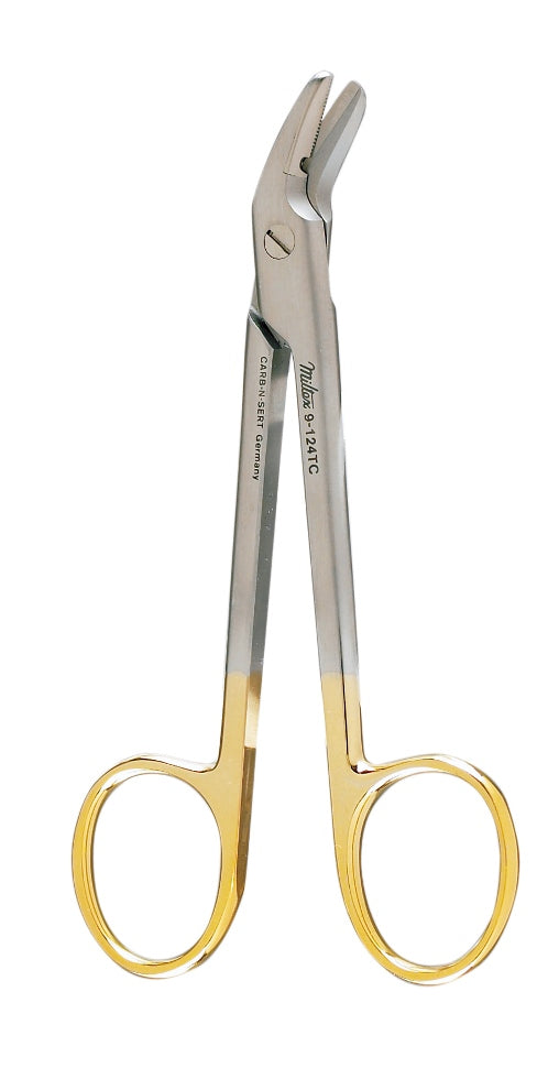 Miltex Wire Cutting Scissors 4-7/8,Tc, Angled, Serrated