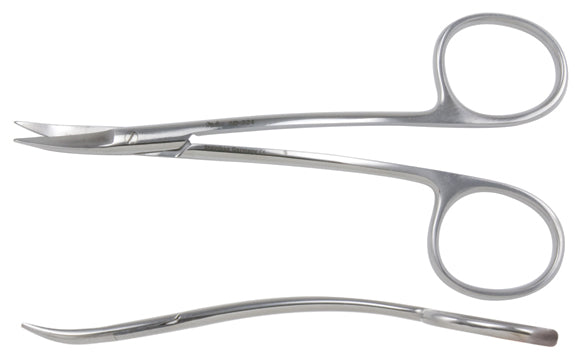 Miltex La Grange Scissors 4-1/4, Curved, 1 Serrated Blade