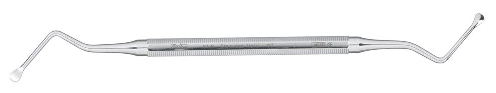 Miltex Lucas Curette 87, Double-Ended, Angled, Large