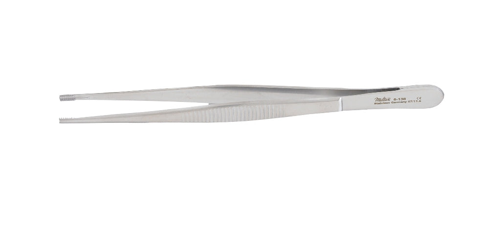 Miltex Brown Tissue Forceps 6, 8X8 Side Grasping Teeth