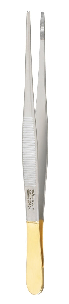 Miltex Dressing Forceps, 6-1/4, Tc, Cross Serrated Tips
