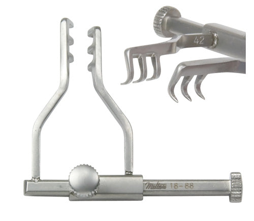 Miltex Goldstein Lacrimal Sac Retractor 1-1/8,3X3  Prongs