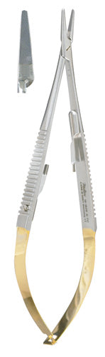 Castroviejo Needle Holder 5-1/2- Str- Serr Jaws-Tc