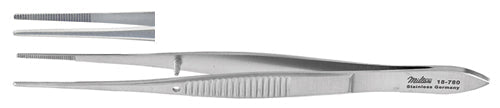 Miltex Eye Dressing Forceps 4, Str, Serrated, 0.8Mm Wide Tips