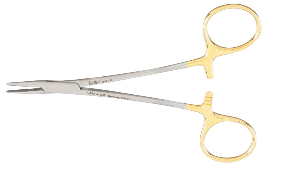 Miltex Par Needle Holder 4-7/8, Tungsten Carbide,Del,Serr