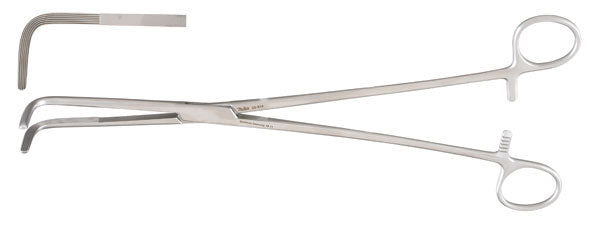 Miltex Mixter Forceps, 10-3/4,Longitudinal Serrated, Rt Ang Jaws
