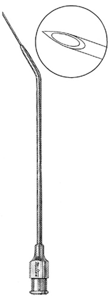 Miltex Tonsil Needle,W/Luer Lock, 4-1/8, 0.65Mm, Angled