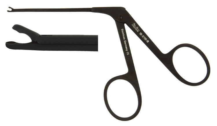 Miltex Micro Ear Forceps 3 Shaft,Oval Cup, 0.8Mm, Ebony