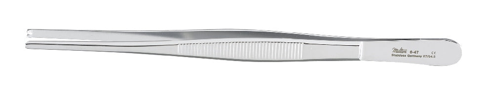 Miltex Tissue Forceps, 7, 1X2 Teeth, Serrated Handles
