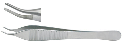 Adson Dressing Fcps 4-3/4- Delicate- Angled- Serr