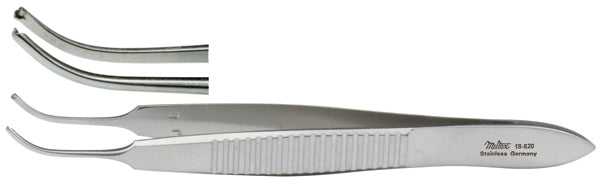 Miltex Von Graefe Iris Forceps 2-3/4, Curved, 1X2 Teeth