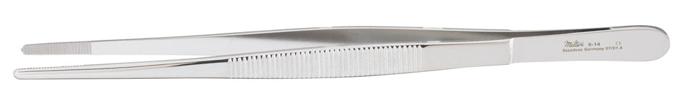 Miltex Dressing Forceps 7-3/4, Serrated Tips & Handles