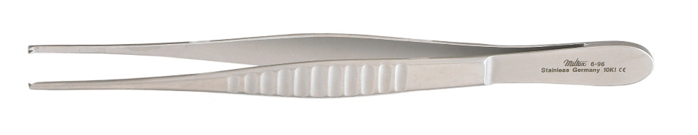 Miltex Tissue Forceps, 6, 1 X 2 Teeth, Fluted Handle