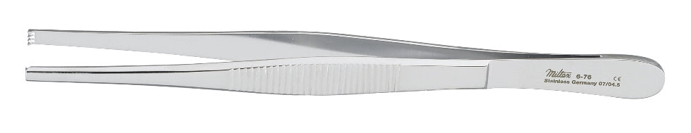 Tissue Forceps- 6- 3X4 Teeth- Serrated Handles
