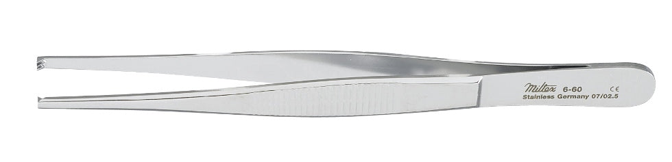 Tissue Forceps- 4-5/8- 2X3 Teeth- Serrated Handles