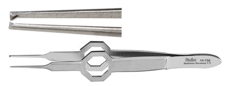 Miltex Foerster Iris Tissue Forceps 3-7/8, Str, 1X2 Teeth