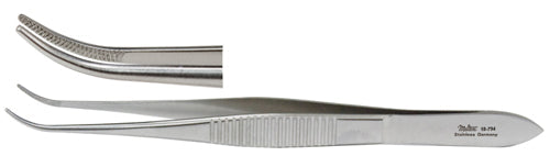Miltex Bracken Iris Forceps 3-7/8, Cvd Jaws,Serrated Tips