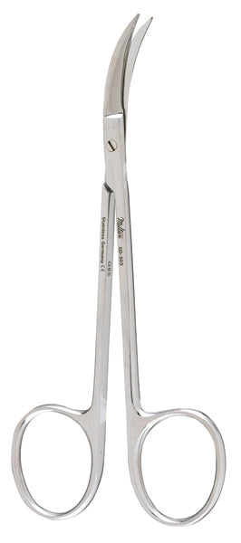 Miltex Iris Scissors, 4-1/2, Curved Sideways
