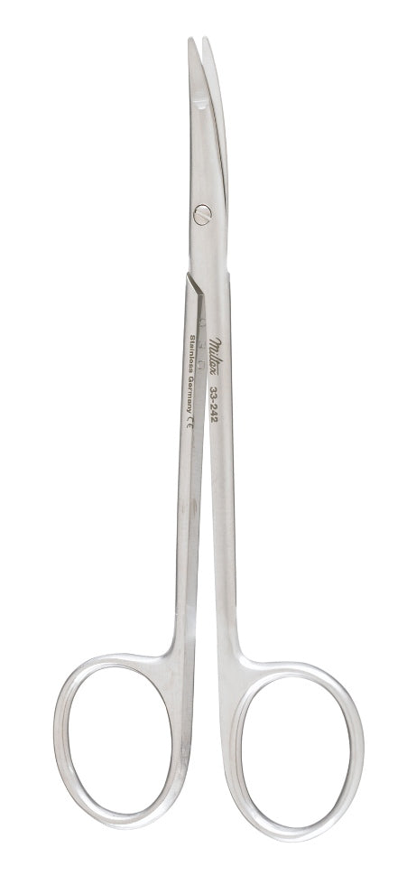 Miltex Undermining Scissors 4-5/8 Curved Blades Flat Tips