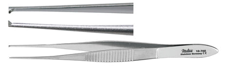Miltex Iris Tissue Forceps 4, Str, 1X2 Teeth,0.6Mm Wide Tips