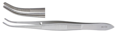Miltex Eye Dressing Forceps 4, Cvd, Serrated, 0.8Mm Wide Tips