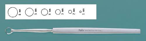 Fox Dermal Curette 5-5/8- Round- 1Mm Diameter