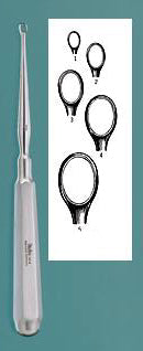 Piffard Dermal Curette 6-1/4-Oval- Sz 3- 6.1X8.4Mm