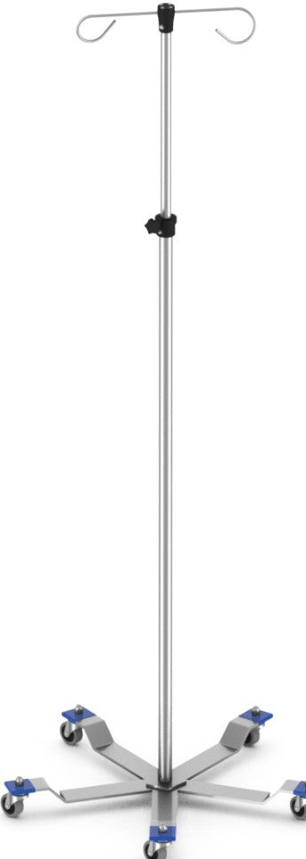 IV Pole Hand Operated 5-Leg Stand Welded Base